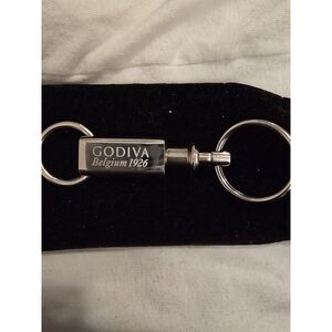 Vintage Godiva Chocolate ,Metal  Keychain Fob